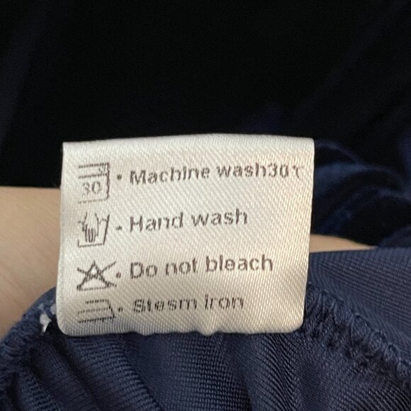 Women Dark Romantic Whimsigoth Dark Blue Velvet Flutter Sleeve Maxi Wrap Dress S - Picture 11 of 11